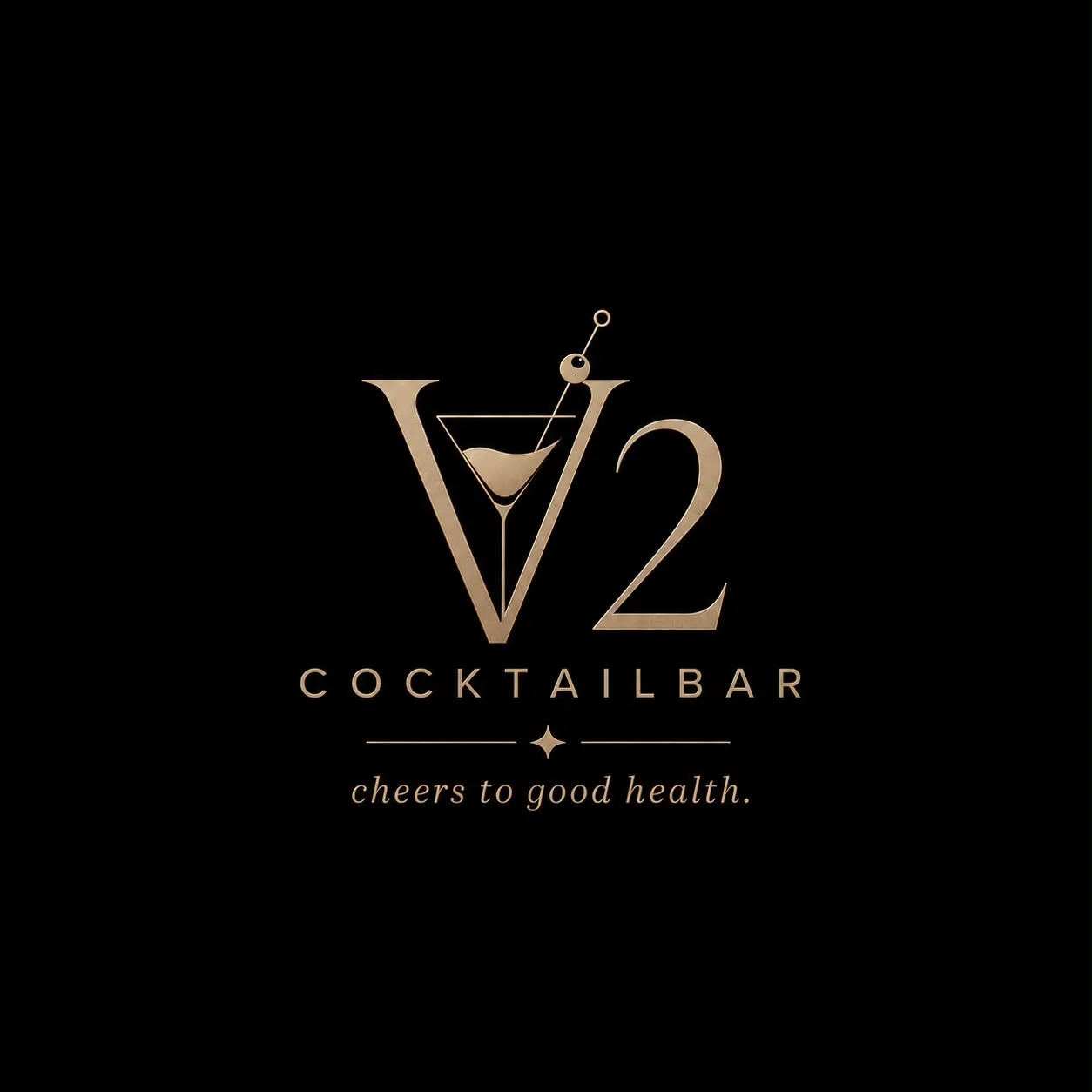 V² COCKTAILBAR logo or featured work