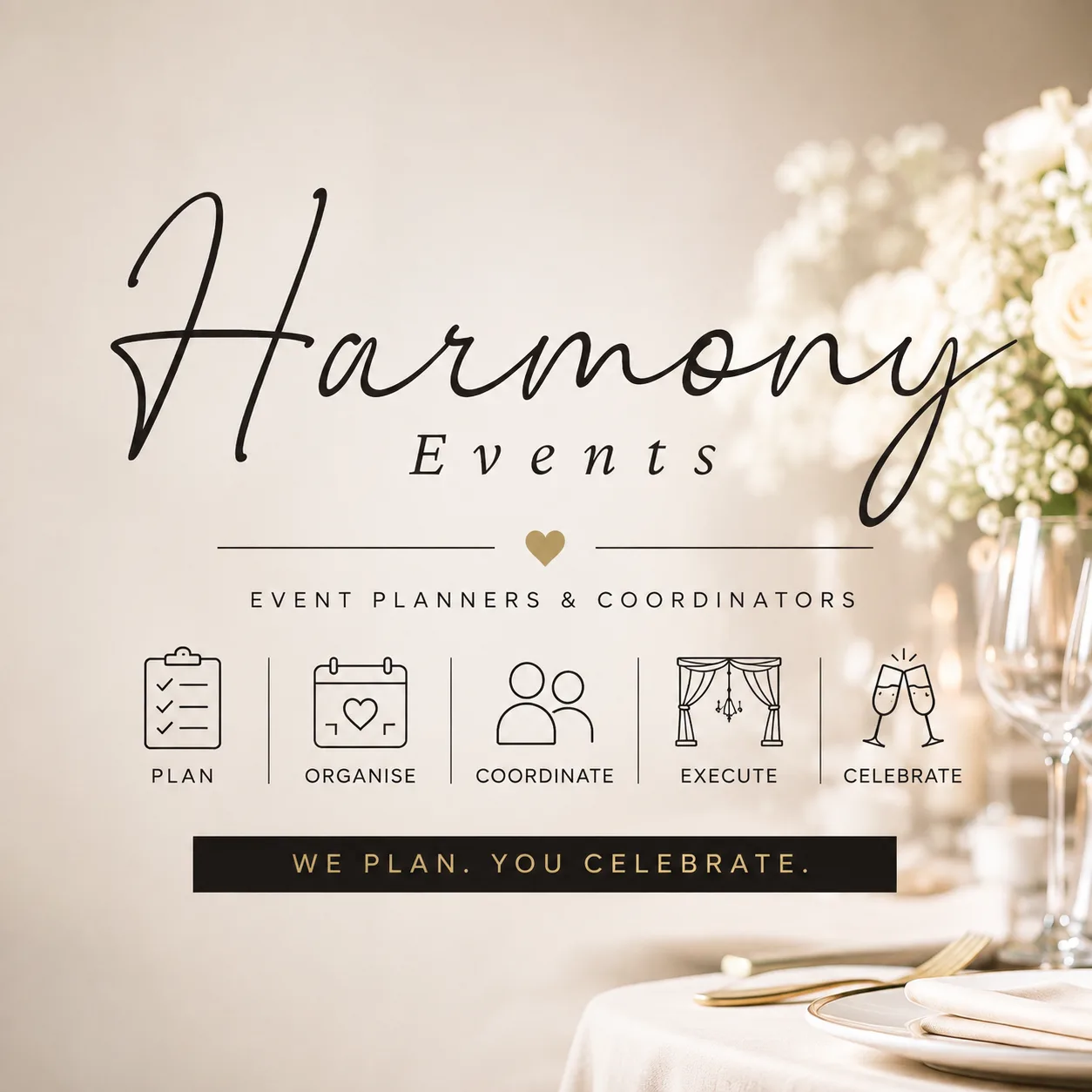 Harmony Events logo or featured work